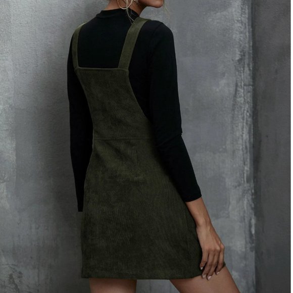 Zip Up Corduroy Overall Dress - Picture 4 of 6